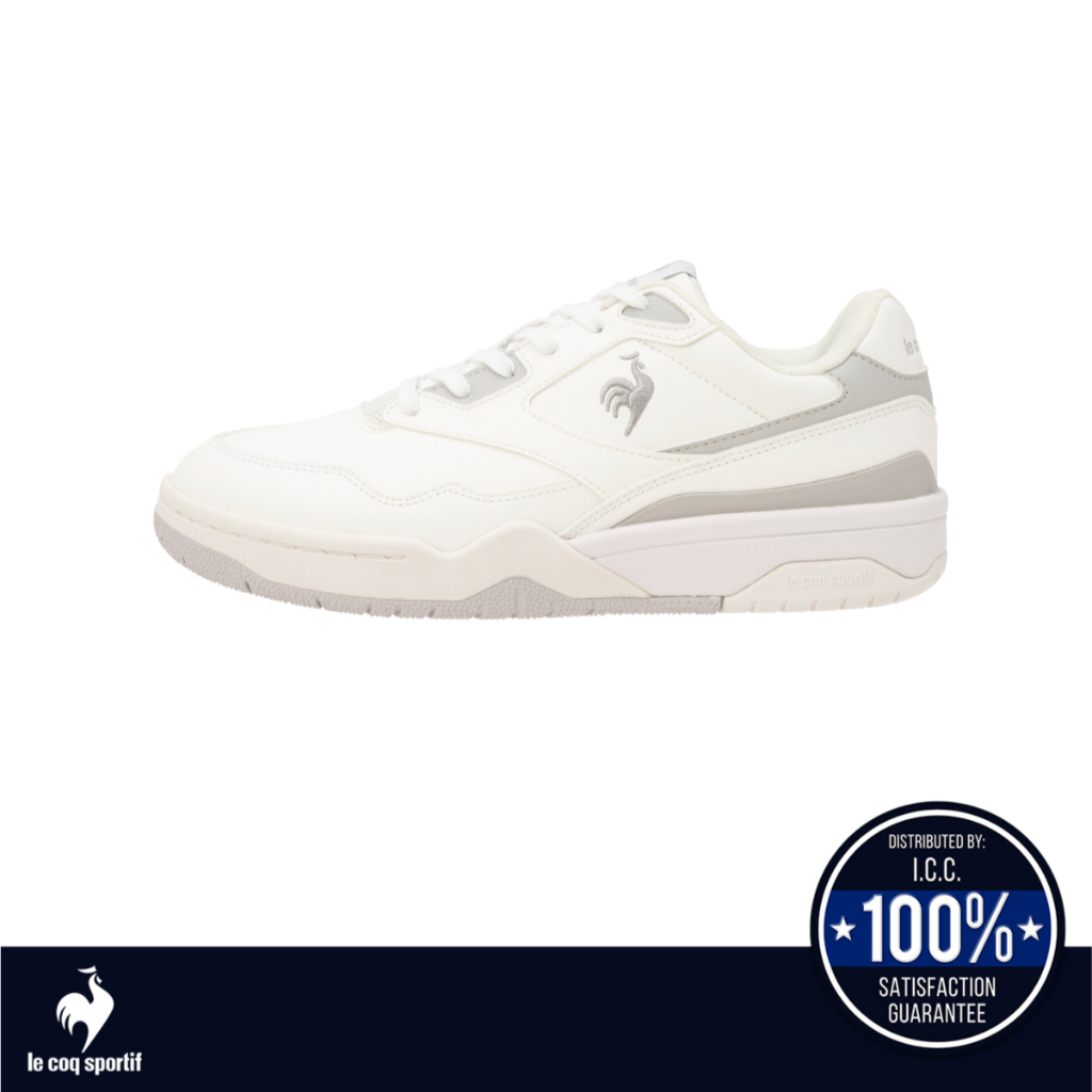 le coq sportif รองเท้าชาย-หญิง รุ่น LCS T 1100 สีขาว-เทา (รองเท้าผ้าใบ, แฟชั่น, แบบผูกเชือก, Unisex)