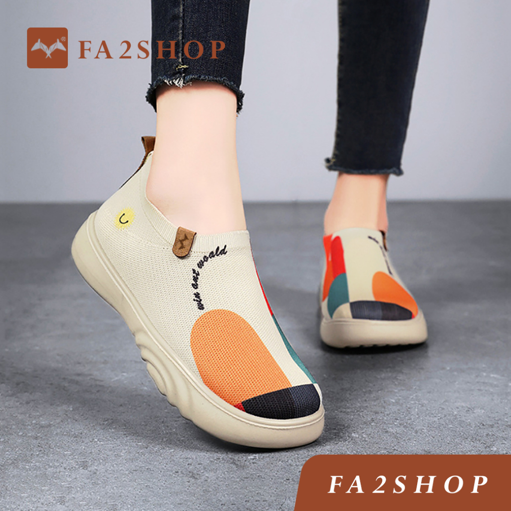 FA2SHOP รุ่น FQ241 รองเท้าหนังนิ่ม ใส่สบายน้ำหนักเบา