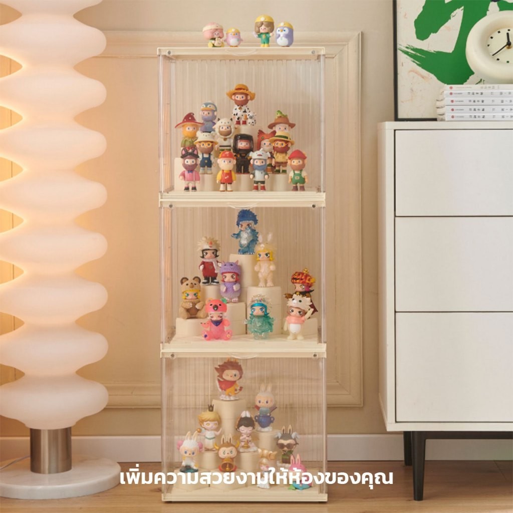 กล่องโมเดล กล่องใส่ของ ฟิกเกอร์ วางซ้อนได้ ไม่ต้องเจาะผนัง ติดตั้งง่าย รับน้ำหนักได้เยอะ - รูปที่ 3