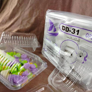 HiSo กล่องใส OPS DD-31 แบบไม่ล็อค (100ใบ) บรรจุภัณฑ์เบเกอรี่ที่ใส่อาหารและขนมกล่องข้าว ไม่เป็นไอน้ำ