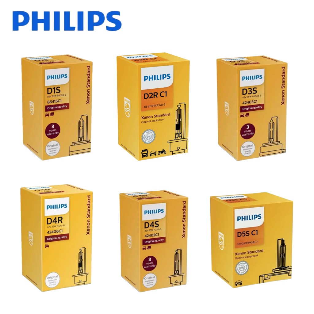 PHILIPS หลอดไฟหน้ารถยนต์ รุ่น Ultinon HID ขั้ว D1/D2/D4 6000K [2 หลอด]