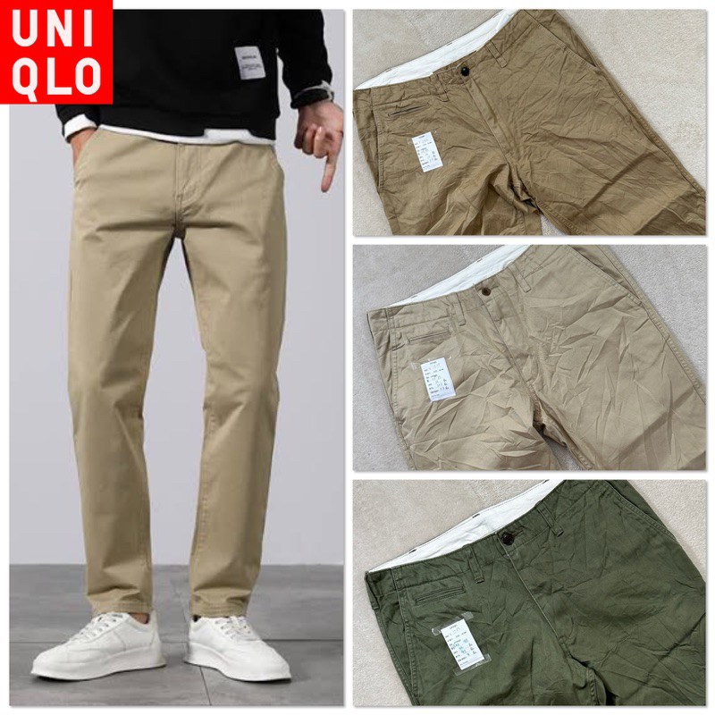 กางเกง uniqlo chino vintage cotton 100 แท้ 💯%