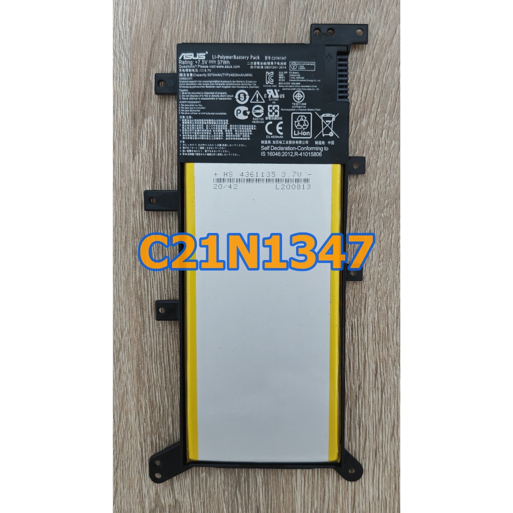 ✨ แบตเตอรี่โน๊ตบุ๊ค C21N1347 For ASUS X554L X554 A555L K555L F555Q X555 X555LA X555LD X555LN