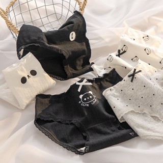 กางเกงในน่ารักแฟชั่น วัยรุ่น การ์ตูนหมีแพนด้า  ผ้าฝ้าย 100% …