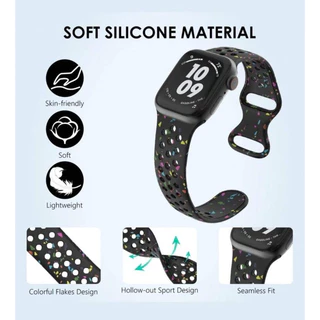 😊ลายใหม่!! สายนาฬิกา Silicone เนื้อดี สำหรับหน้าปัด 38/40/41/42(s10-11) mm และ 42(s1-3)/44/45/46/49 mm