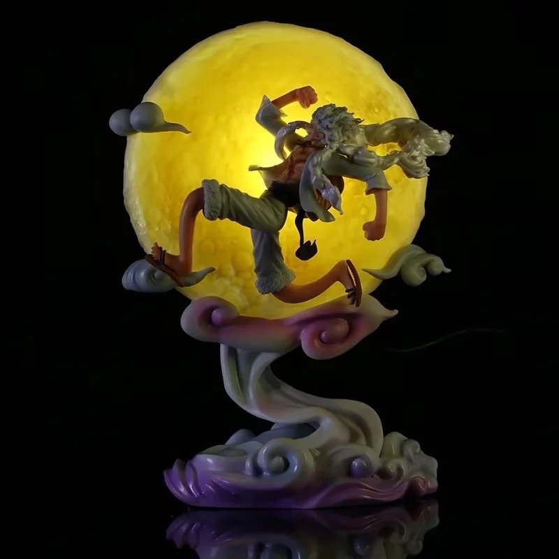 สินค้าพร้อมส่ง One Piece ดวงจันทร์ Nika Luffy โมเดล สามารถเรืองแสงได้ ตกแต่งเดสก์ท็อป ของเล่น ของสะสม