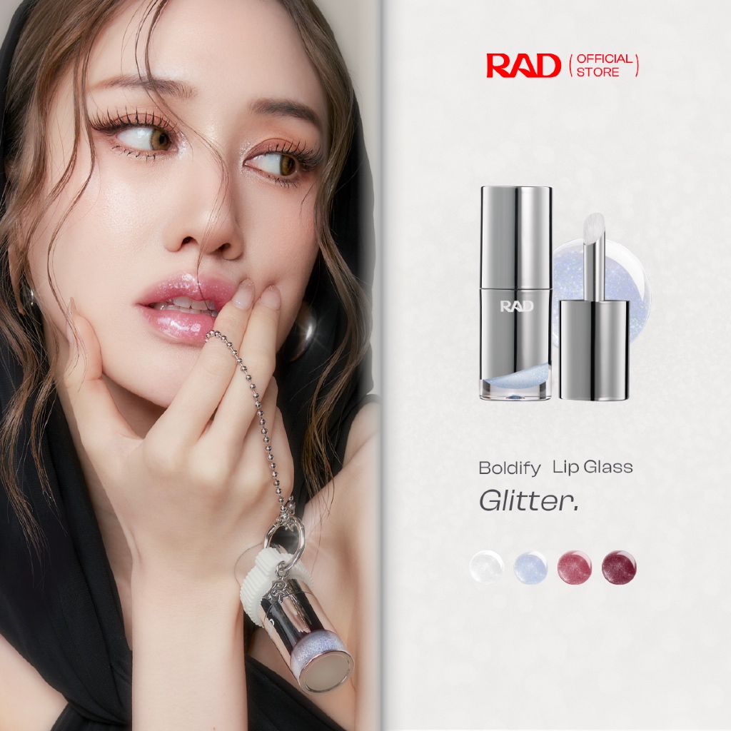 RAD | ลิปกลิตเตอร์ BOLDIFY Lip Glass ลิปกลาสฉ่ำวาว ปากดูอิ่มโกลว์ เม็ดกลิตเตอร์ละเอียด
