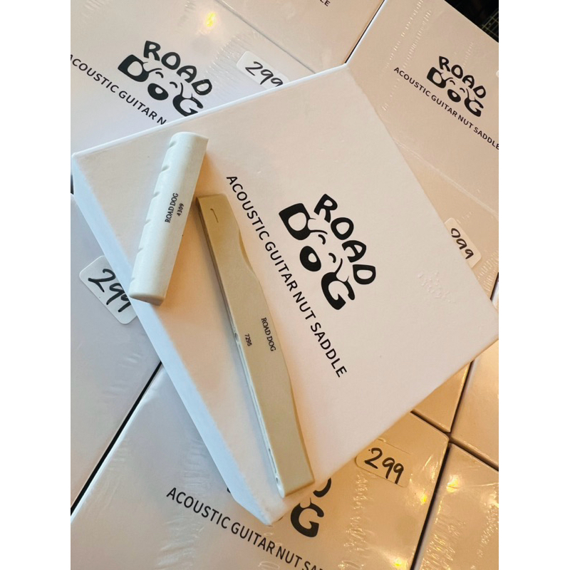 Road Dog Premium Acoustic Guitar Nut & Saddle 4309 & 7285 กีตาร์โปร่ง ผลิตจากงาช้างสังเคราะห์ความหนาแน่นสูงทนทานของแท้!!