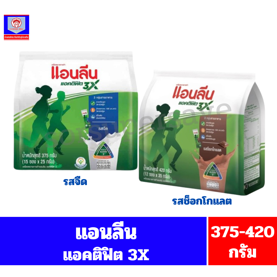 แอนลีน แอคติฟิต 3 นมผงพร่องมันเนย ชนิดซอง