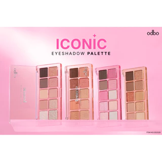 ODBO ICONIC EYESHADOW PALETTE - โอดีบีโอ ไอโคนิค อายแชโดว์ พาเลท 10 ช่อง ขนาด 7g.OD2029
