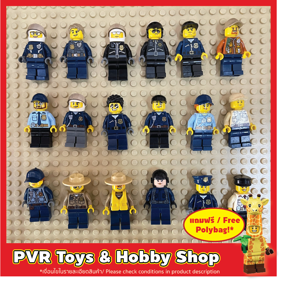 USED มือสอง LEGO® Minifigures CITY Set1 Police cmf เลโก้ มินิฟิกเกอร์ ซิตี้ ตำรวจ ของแท้