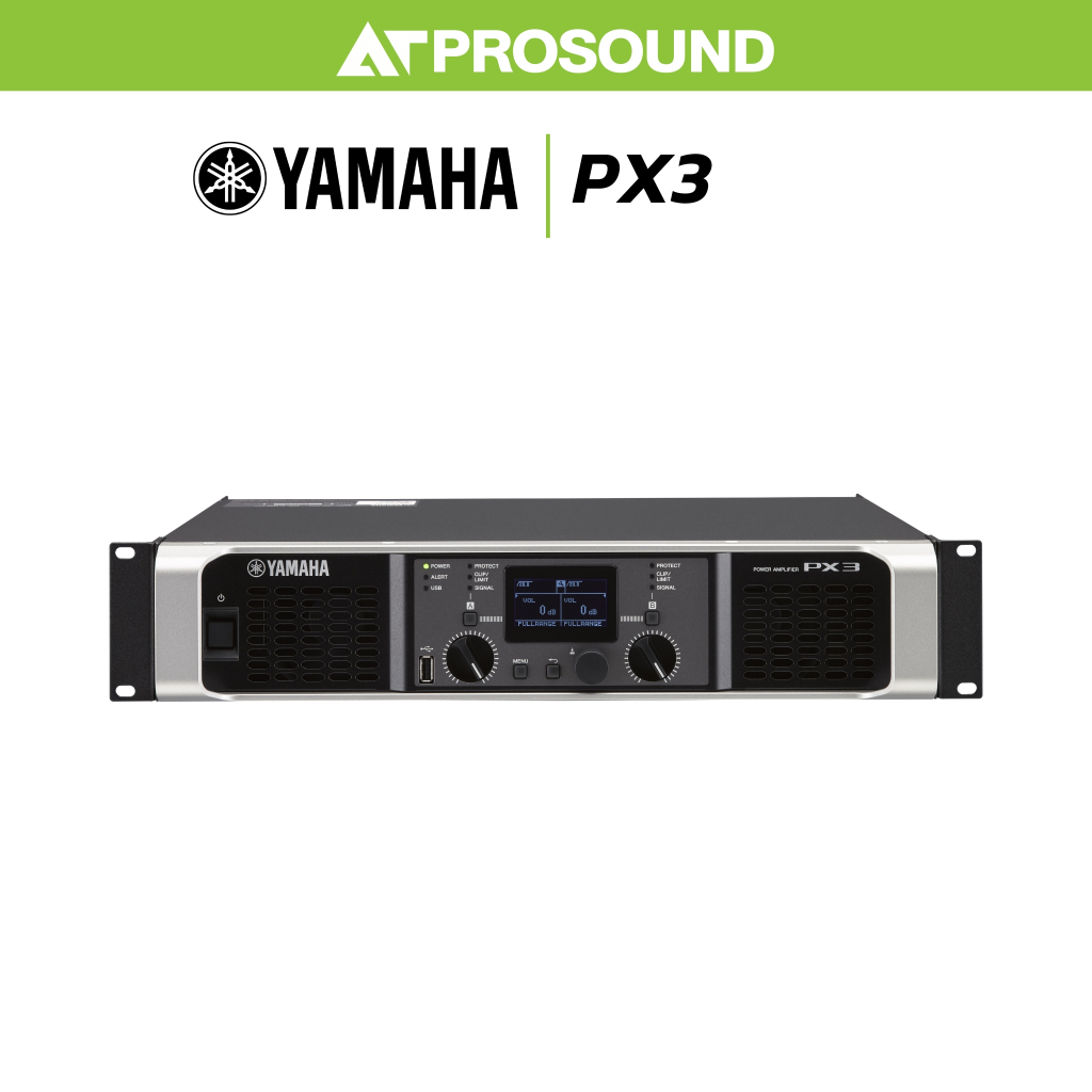 YAMAHA PX3 เพาเวอร์แอมป์คลาส D 2 แชนแนล กำลังขับ 500 วัตต์ที่ 4 โอห์ม (ของแท้ 100%) AT Prosound