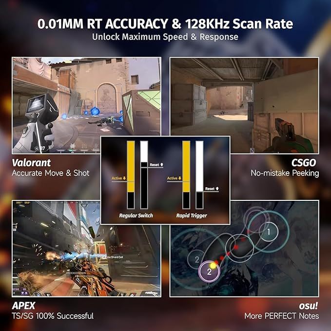 Attack Shark X68HE คีย์บอร์ดสวิตช์แม่เหล็กสําหรับเล่นเกม FPS 8K Polling Rate