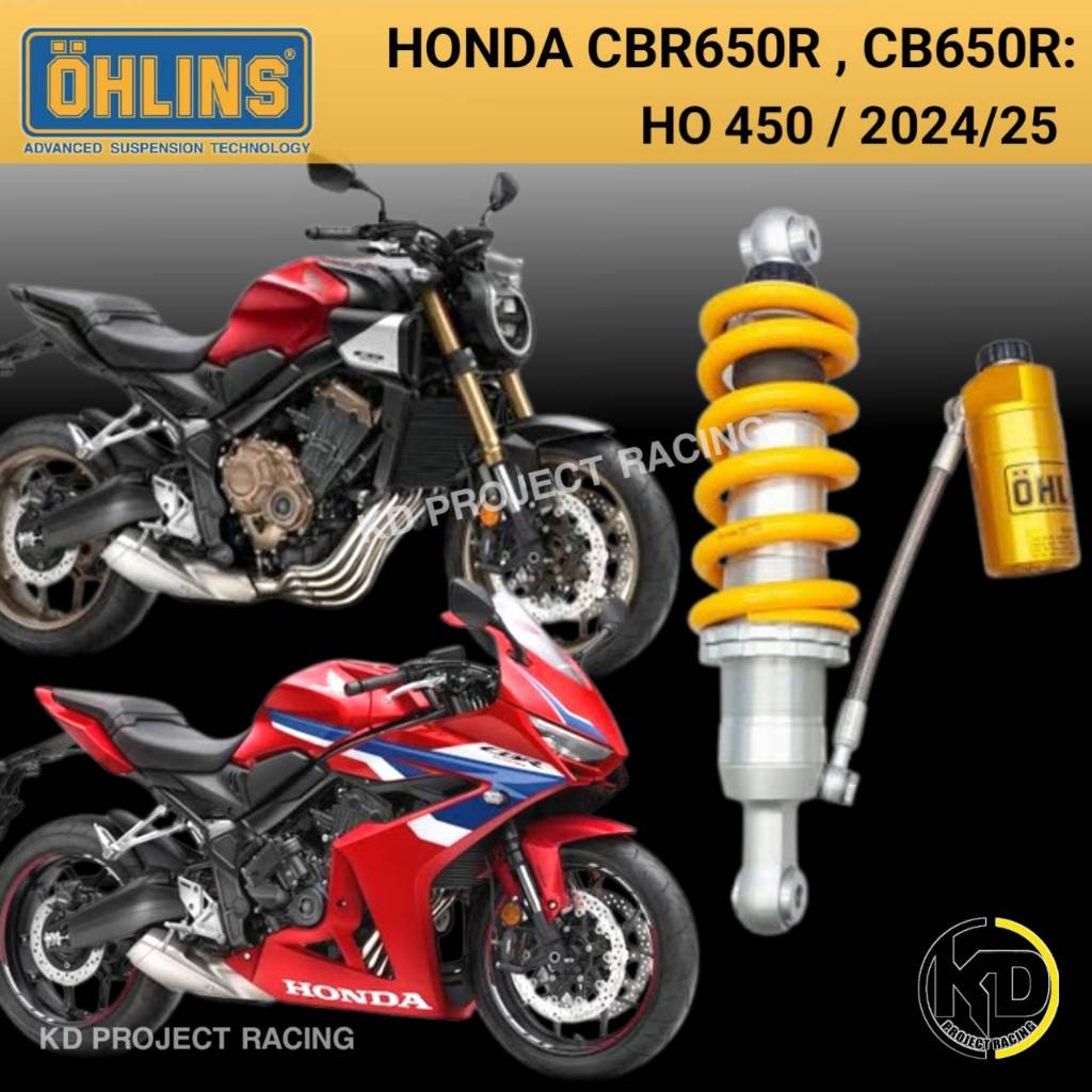 โช๊คหลัง Ohlins HO450 Honda CBR/CB 650R  2024-25 แท้ 100%