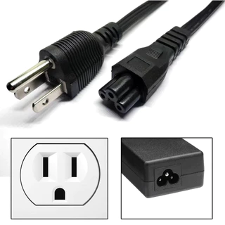 สายไฟ AC แบบ3 รูกลม(แบบที่เสียบ Adapter Notebook) หัวปลั๊ก3ขามีกราวด์