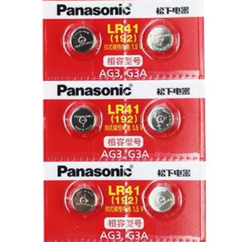 (6ก้อน) ถ่าน Panasonic LR41(192, AG3) 1.5V Alkaline Battery ของใหม่ ของแท้ แพคนำเข้าจากHK