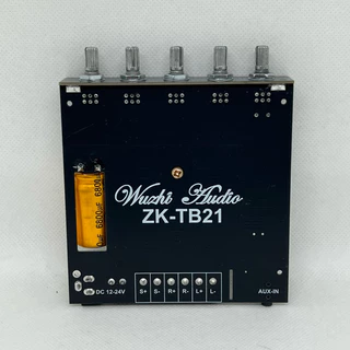 ZK-TB21/TB21+App/TB21F/TB21Fย้ายวอลลุ่ม แท้! แอมจิ๋ว บลูทูธ 5.0 กำลังขับ 2x50W + ซัพ 100W ซิฟ TPA3116D2 ระบบ 2.1ch