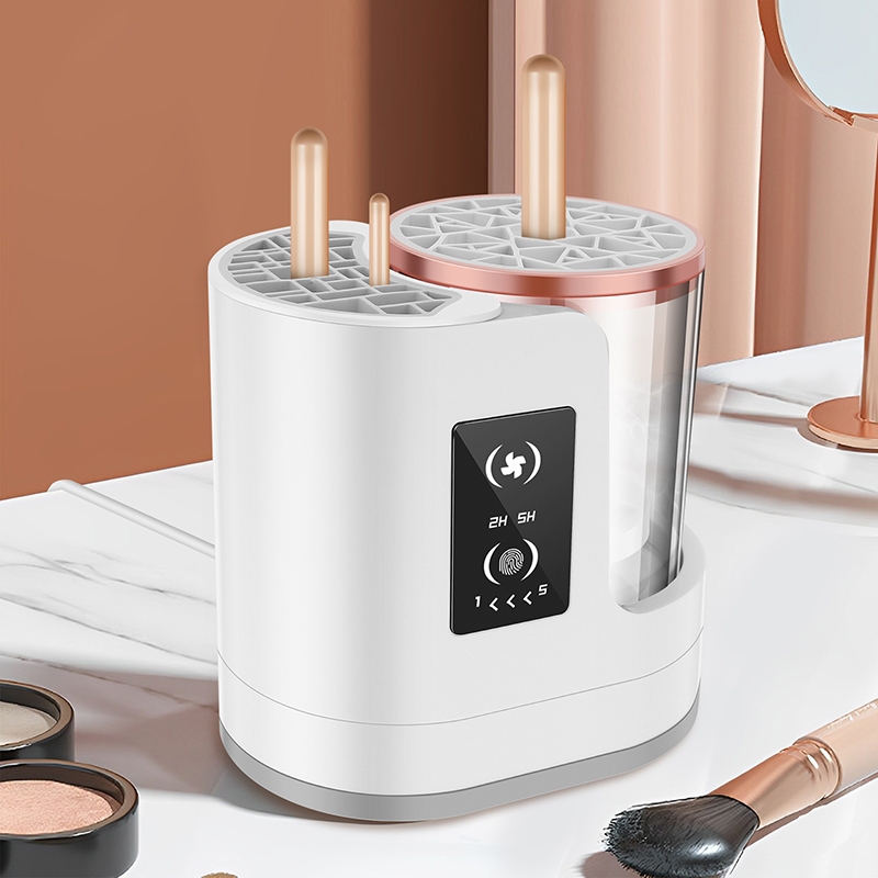 KITH 3 IN 1 เครื่องทําความสะอาดแปรงแต่งหน้าไฟฟ้าพร้อมแปรงแต่งหน้า-ผู้ถือ-แบบพกพาอัตโนมัติ USB เครื่องสําอางค์แปรงเครื่อง