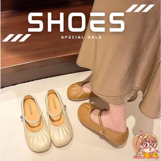 Anna shop รองเท้าคัชชู รองเท้าผู้หญิงแฟชั่น ทรงมินิมอล งาน PVC มาใหม่ T330