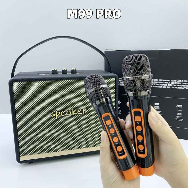 ลำโพงขนาดใหญ่ใหม่M88-M99. แจ็คไมโครโฟน แจ็คกีตาร์.คุณภาพดีมาก20W×2 3000MAH AUX TF BT USB TWS