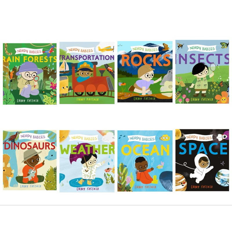 Nerdy Babies Book… Space , Rock ,Weather , Ocean, Dinosaur
