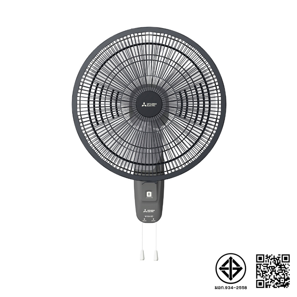 MITSUBISHI ELECTRIC พัดลมติดผนัง W16A-GC แบบเชือกดึง ขนาดใบพัด 16 นิ้ว