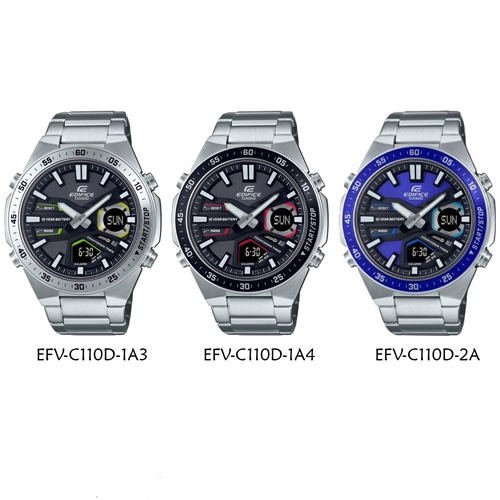 Edifice นาฬิกาข้อมือผู้ชาย รุ่น EFV-C110D,EFV-C110D-1A3,EFV-C110D-1A4,EFV-C110D-2A,EFV-C110D-2B