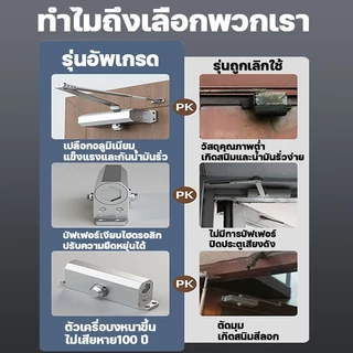 🔥 รุ่นอัพเกรด Carsrani โช๊คประตู 30-150 กิโลกรัม นำเข้าจากเยอรมัน แบบตั้งค้าง ที่ปิดประตูอัตโนมัติ เปิดปิดอัตโนมัติ สวิง