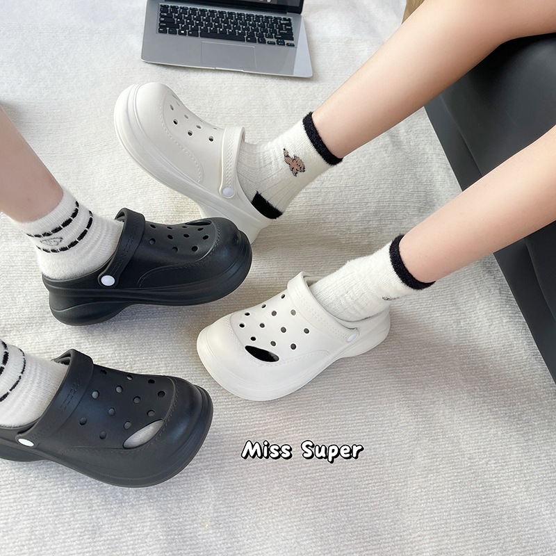 รองเท้าหัวโตส้นสูง2+5CM รองเท้าพื้นนุ่มนิ่มใส่สบาย แฟชั่น ลําลอง พื้นยางEVA เบา นิ่มเหมือนเหยียบขี้ 