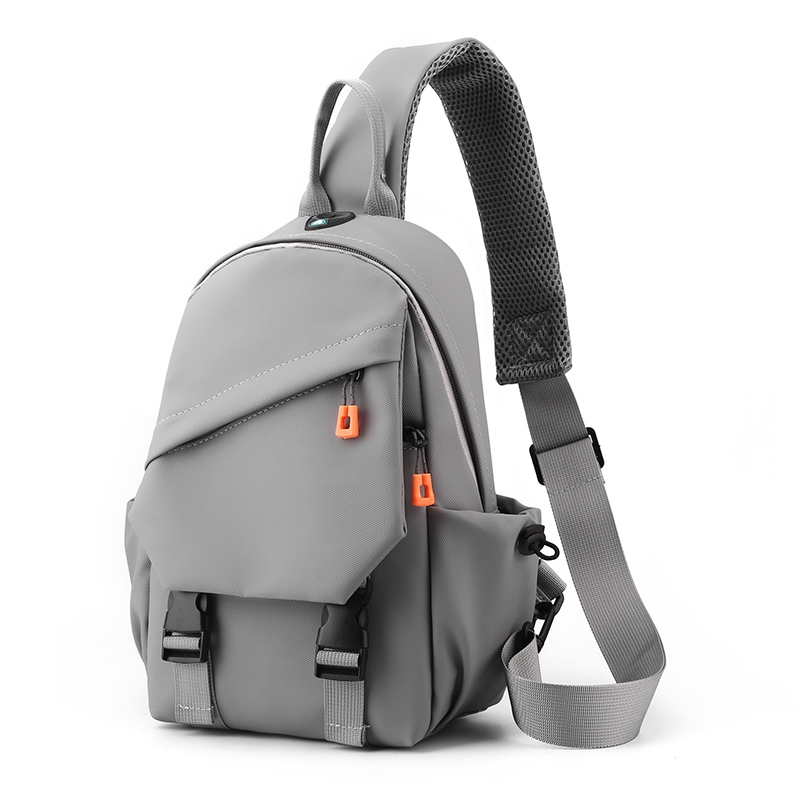 กระเป๋าคาดหน้าอกผู้ชายแบบสะพายข้างผ้าไนลอนความจุขนาดใหญ่ กระเป๋าเป้สะพายหลัง