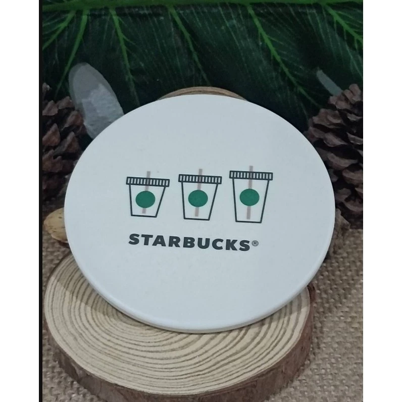 ที่รองแก้ว Starbuck ขนาด 9 cm ลาย 2 ด้าน พลาสติกหนา thumbnail 3