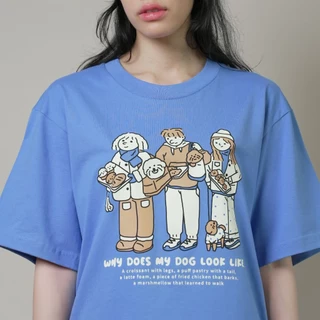 Strayandcool เสื้อยืดโอเวอร์ไซส์ "Why does my dog look like..." Oversized T-shirt