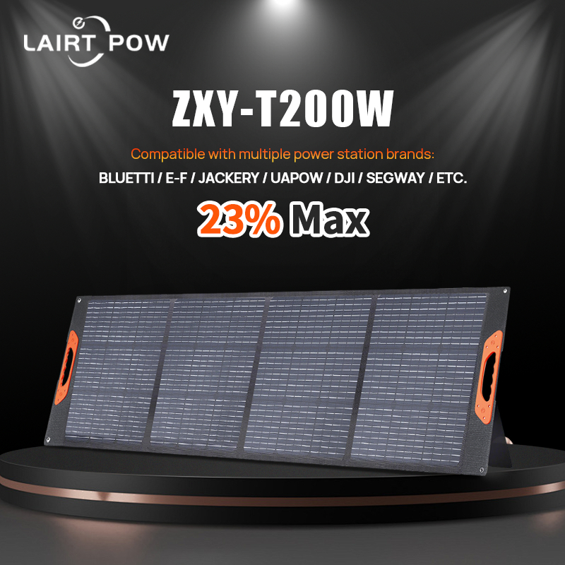 【New】LAIRTPOW ZXY-T200W Portable Solar Panel แผงโซล่าเซลล์ 200W for Bluetti/Jackery/E-F/Uapow/DJI/Segway etc.