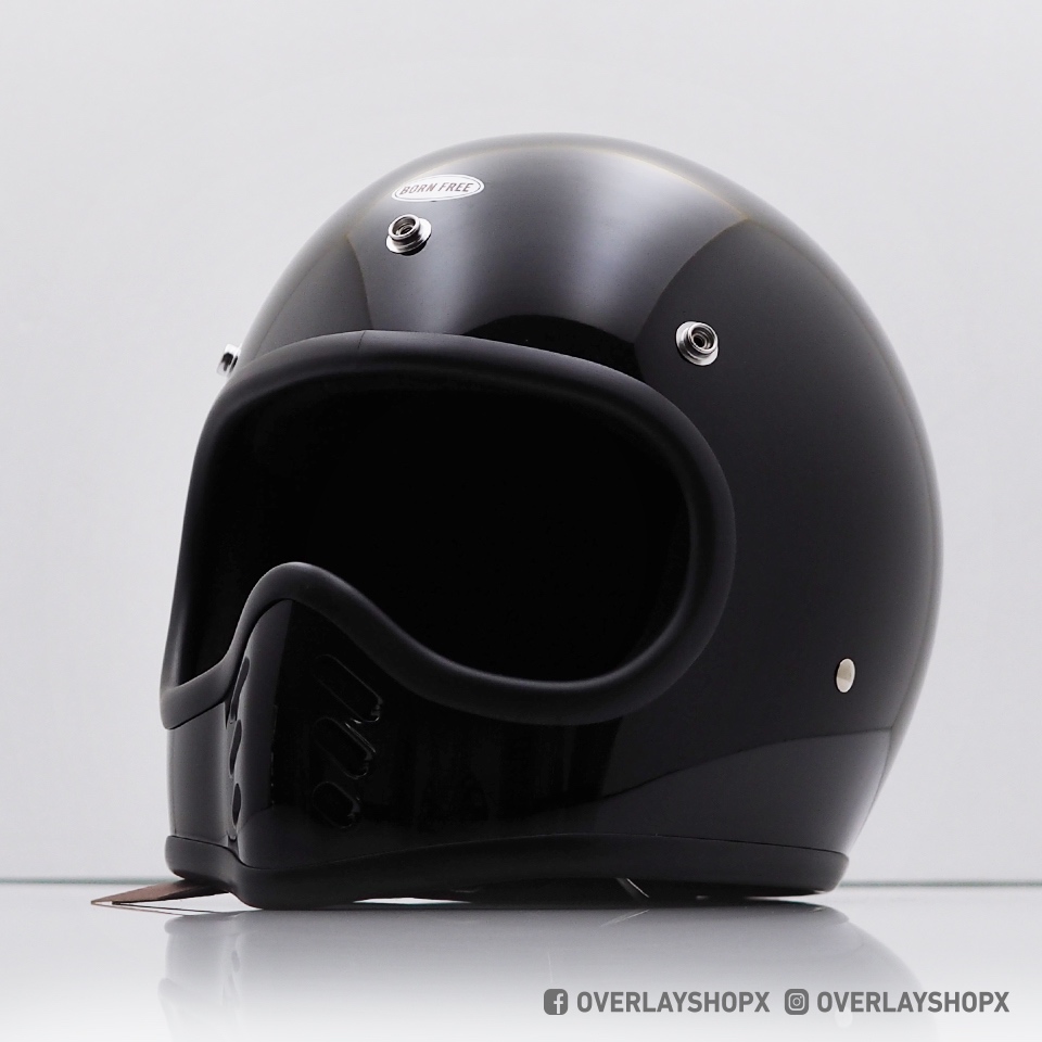 *PRE-ORDER หมวกกันน็อคทรงสลิม BORN FREE (FULLFACE HELMET) หมวกเต็มใบ ทรงวินเทจ