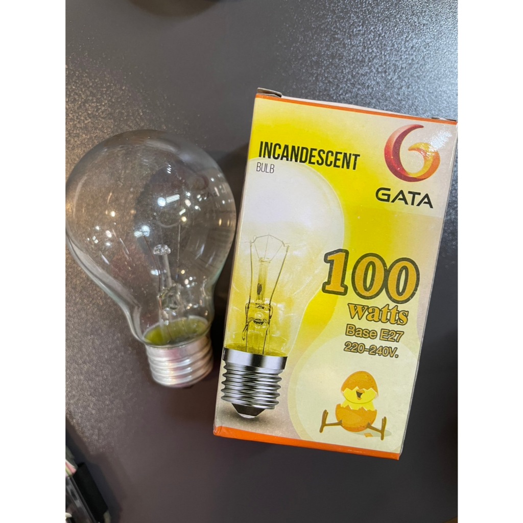 GATA หลอดไฟ เกลียว 100 w. 220V ราคา ต่อหลอด ค่ะ