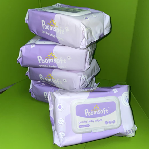 Poomsoft ลาเวนเดอร์ ทิชชู่เปียก 100แผ่น/ซอง Baby wipes Lavender wipes thumbnail 9