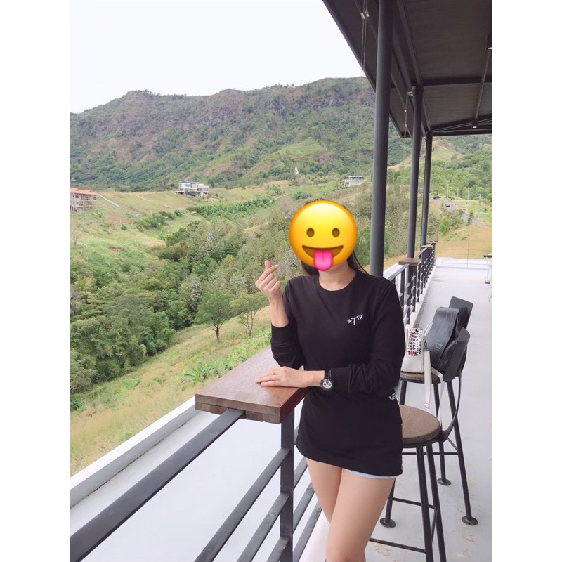 เสื้อยืดแขนยาวสีดำ7th street ของแท้มือ2 อก38-40” ยาวคลุมสะโพก สพ38-40“