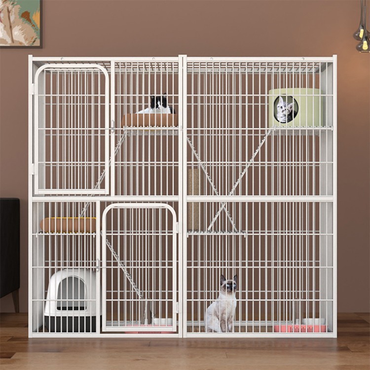 😺กรงขังแมว กรงขังแมว กรงแมวขนาดใหญ่ 3ชั้น 4ชั้น Pet Cage กรงสัตว์เลี้ยง กรงแมวขนาดใหญ่ กรงกระต่าย พื้นที่ว่างขนาดใหญ่