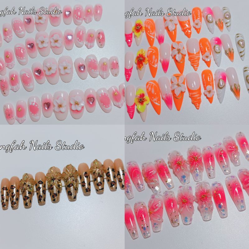 💭โปร 49บาท ทั้งร้าน💓เล็บปลอมสำเร็จรูป💓พร้อมติด แถมฟรีกาว+ตะไบ🫧