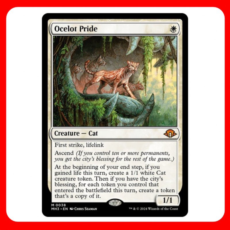 [MTG] Ocelot Pride [MH3] [WHITE] [MYTHIC] [NORMAL] [ENG] (การ์ดเมจิค / Magic the Gathering) [EDH]