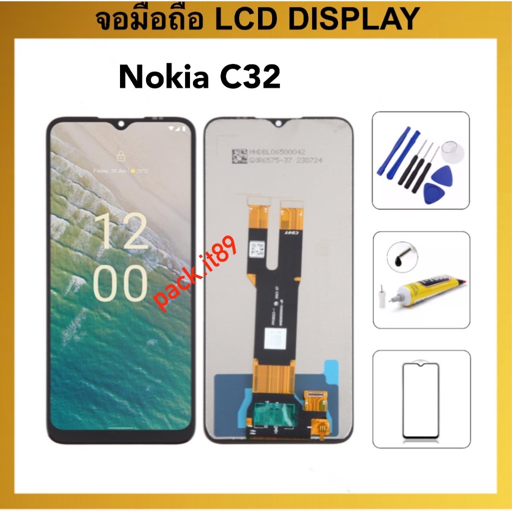 หน้าจอ Nokia C32 / TA-1534,TA-1558 จอแสดงผล LCD Touch Screen Digitizer Assembly