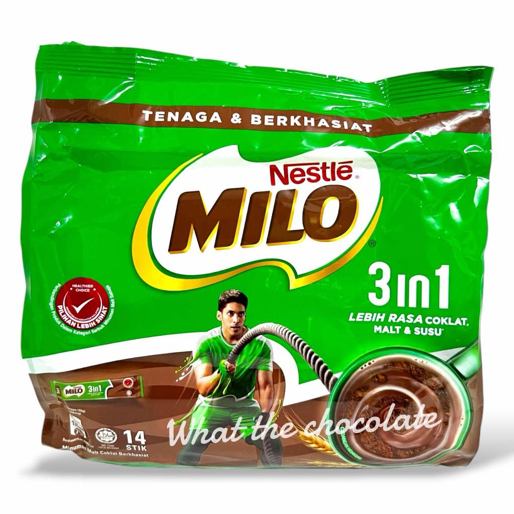 ไมโล 3in1 สูตรเข้มข้น (1 ห่อมี 14 ซอง)