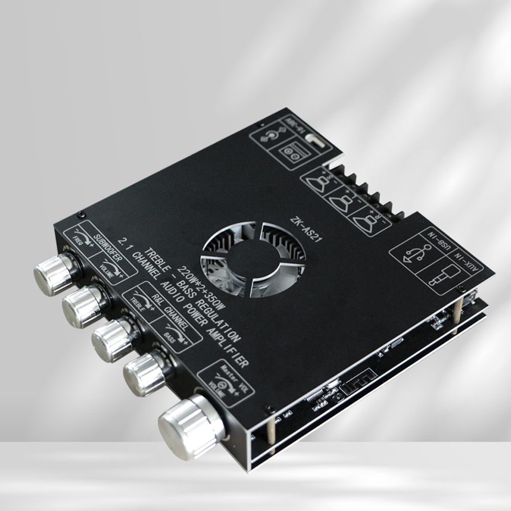 ZK-AS21 790Watt 10 นิ้ว 2Ω mini amp ข้อมูลจําเพาะ 790W 2.1ch 220W 350W mini amp บลูทูธ