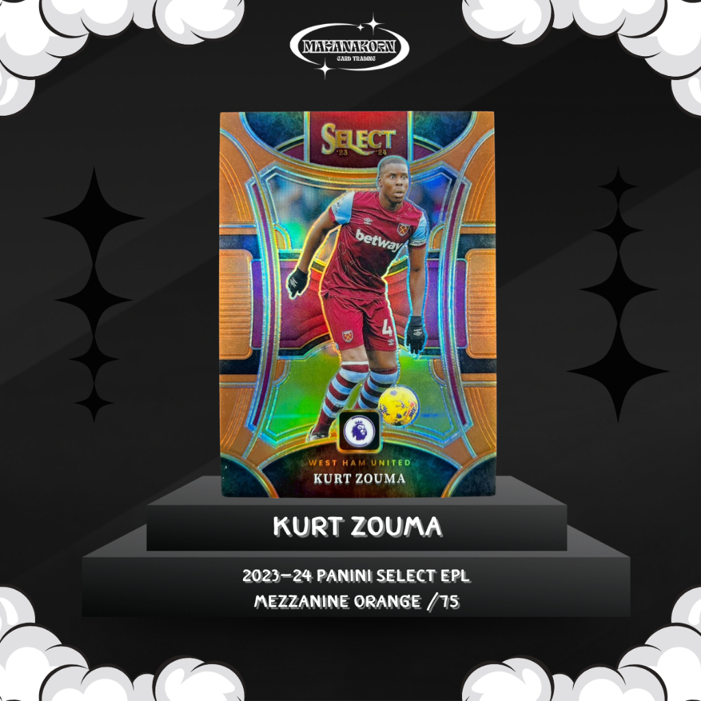 Kurt Zouma 2023-24 Panini Select EPL Mezzanine Orange /75