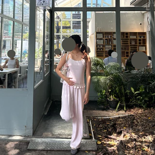 Pointelle pants กางเกงขายาวผ้าฉลุ*พร้อมส่ง*
