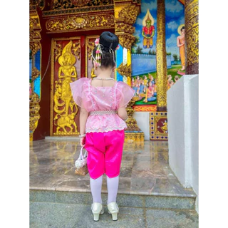 ชุดไทยเด็กพร้อมส่ง ชุดไทยประยุกต์ ชุดไทยใส่ไปโรงเรียน