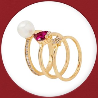 แหวน ซ้อน 3 วง Light Up The Room Stackable Holiday Ring Set …