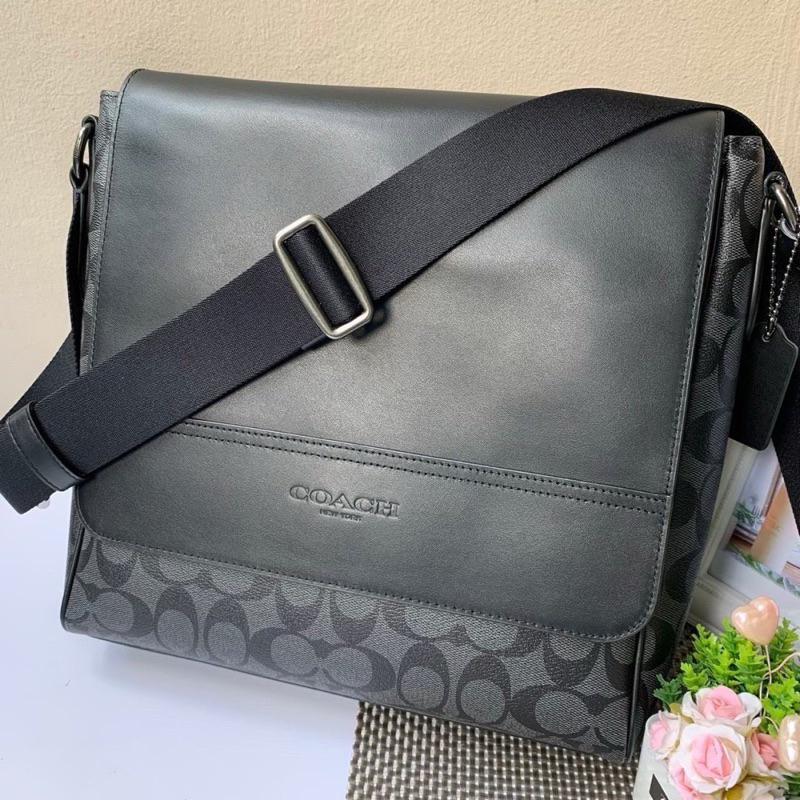 ✅🎀(สด-ผ่อน) 573 HOUSTON MAP BAG IN SIGNATURE CANVAS