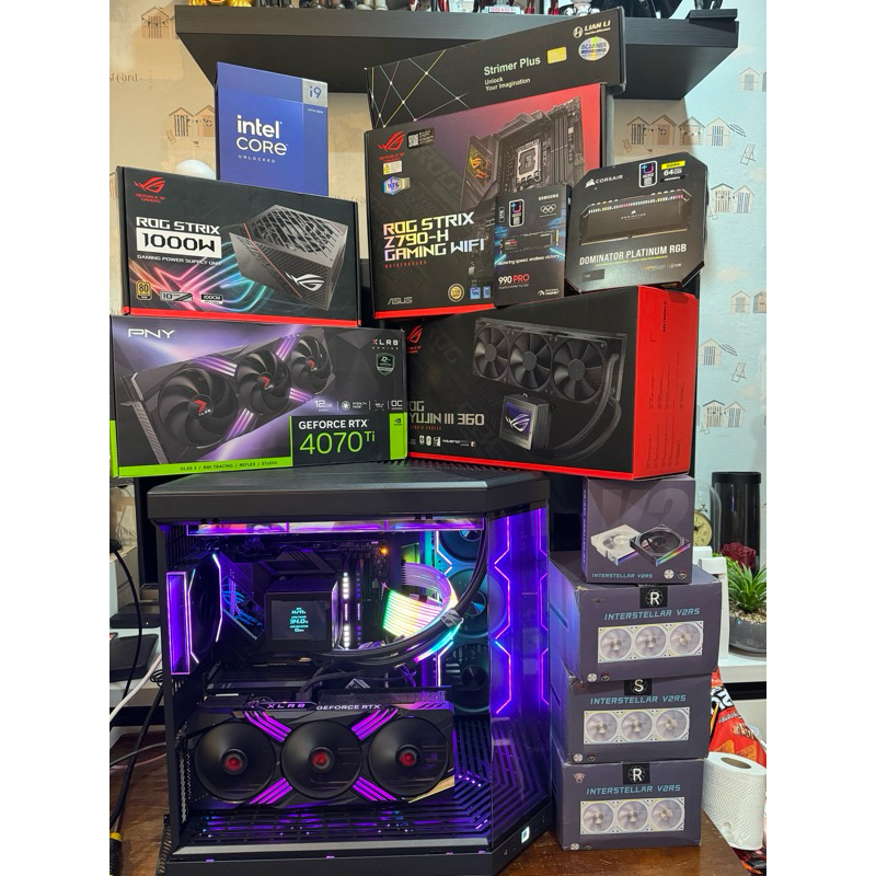 คอมเซ็ตประกอบ I9-14900k + RTX4070ti + Ram 64Gb + m.2 2TB ของใหม่ มือ1 เกือบทั้งหมด