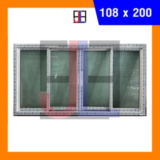 หน้าต่างอลูมิเนียม บานเลื่อน 4ช่อง 108 x 200